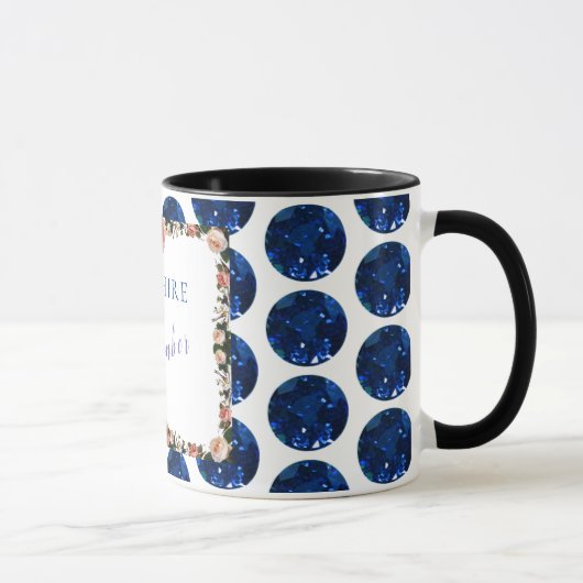 Mug Sapphire Septembre Birthstone Gemstone Art ✅ (Droite)
