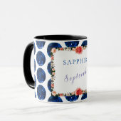 Mug Sapphire Septembre Birthstone Gemstone Art ✅ (Devant gauche)