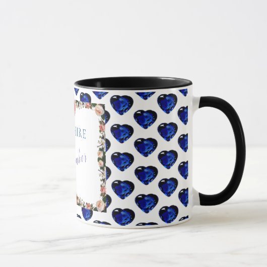 Mug Sapphire Septembre Birthstone Gemstone Art ✅ (Droite)