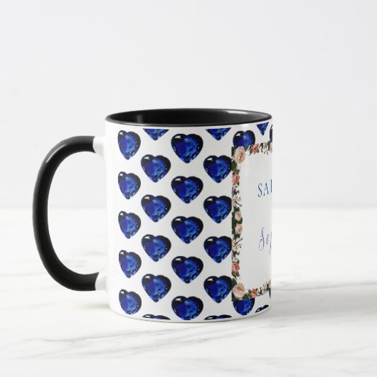 Mug Sapphire Septembre Birthstone Gemstone Art ✅ (Gauche)