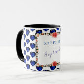 Mug Sapphire Septembre Birthstone Gemstone Art ✅ (Devant gauche)
