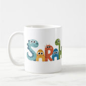 Mug Sarah Dinosaur Nom Cute Dino Lettres Design (Gauche)