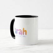 Mug Sarah Name Gift - Good Things Good Vibes (Devant gauche)
