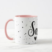 Mug Sarah Nom Signifiant Minimal Moderne Script Girl C (Gauche)