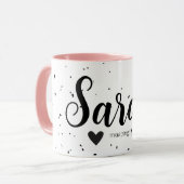 Mug Sarah Nom Signifiant Minimal Moderne Script Girl C (Devant gauche)