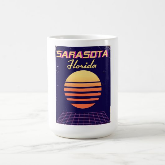 Mug Sarasota Floride années 1980 imprimés de voyage vi (Centre)