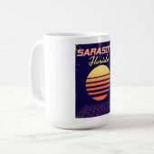 Mug Sarasota Floride années 1980 imprimés de voyage vi (Devant gauche)