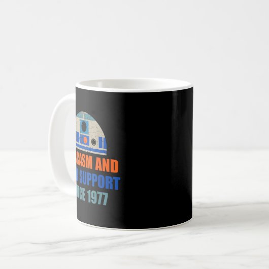 Mug Sarcasm And Tech-suprt Since-1977 Funny Design (Devant gauche)