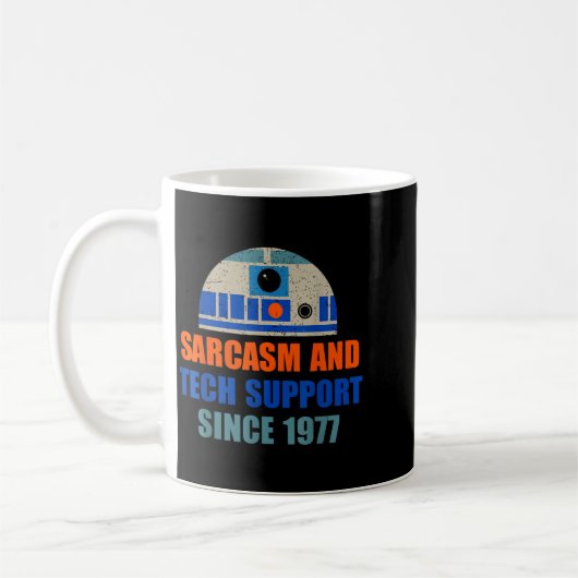 Mug Sarcasm And Tech-suprt Since-1977 Funny Design (Gauche)
