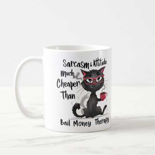 Mug Sarcasm & Attitude Funny Cat Lover Gift (Gauche)