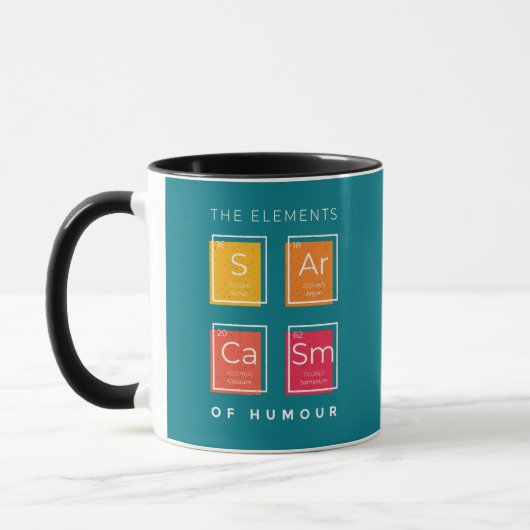 Mug SARCASM Les Éléments De La Science De L'Humour Drô (Gauche)