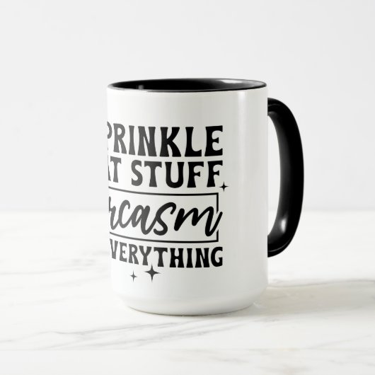 Mug Sarcasme arrosé (Devant droit)