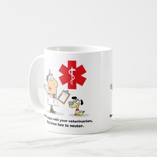 Mug Sarcasme neutre vétérinaire (Devant gauche)