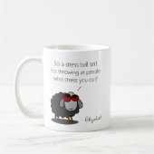Mug Sarcasme personnalisé Funny Stress Ball Humour ave (Gauche)
