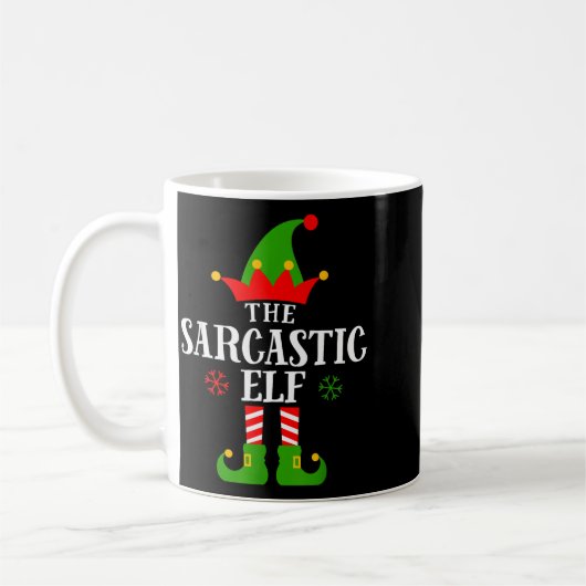 Mug Sarcastic Elf Funny Matching Family Group Christma (Gauche)