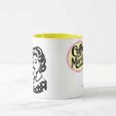 Mug Sarcastique rétro - Café parce que (Centre)