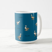 Mug Sarcelle  J'adore les canards (Devant droit)