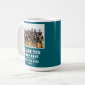 Mug Sarcelle Merci Coach Nom de l'équipe Photo (Devant gauche)