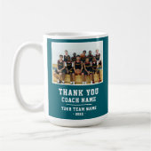 Mug Sarcelle Merci Coach Nom de l'équipe Photo (Gauche)