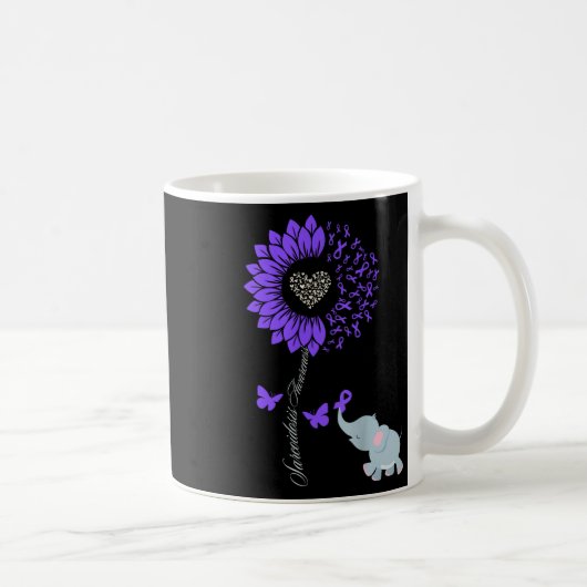 Mug Sarcoïdose Sensibilisation Tournesol éléphant Papi (Droite)