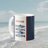 Mug Sardines Citrons Patchwork Courtepointes Monogramm