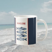 Mug Sardines Citrons Patchwork Courtepointes Monogramm
