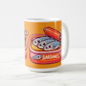 Mug Sardines Mignonnes Peuvent Rose Orange (Devant droit)