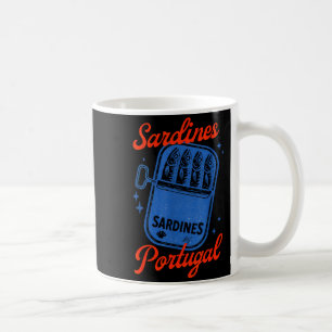 Mug Sardines Poisson en Conserve Graphique Rétro Été p