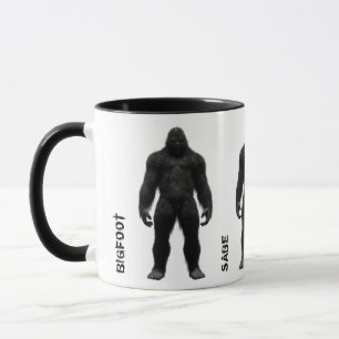 MUG SASQUATCH BIGFOOT ENTIER - AFFICHAGE FRONTAL - NOM