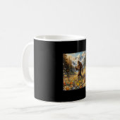Mug Sasquatch dans un champ de fleurs de pissenlit big (Devant gauche)