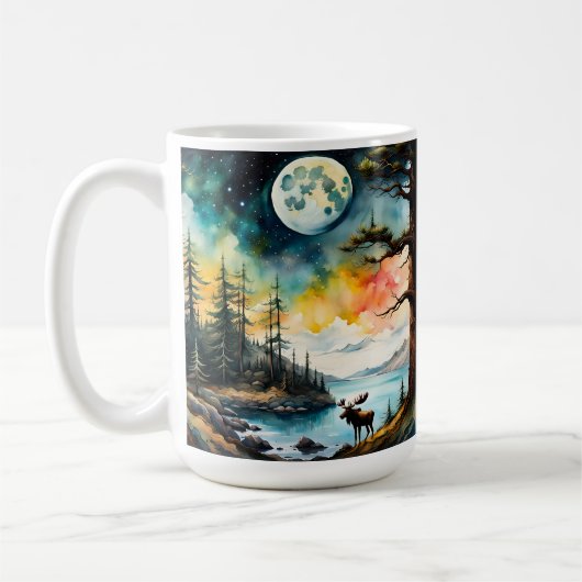 Mug Sasquatch debout sous le clair de lune (Gauche)