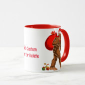Mug Sasquatch Père Noël Bigfoot Yeti cadeau de Noël (Devant droit)