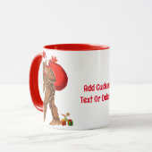 Mug Sasquatch Père Noël Bigfoot Yeti cadeau de Noël (Devant gauche)