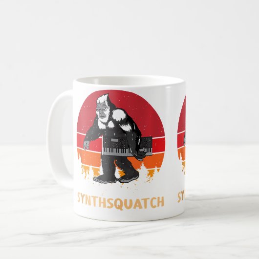 Mug Sasquatch Synthesizer Dj Mixer Synth Synthsquatch (Devant gauche)