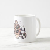 Mug Sasquatch tenant des fleurs (Devant droit)