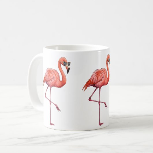 Mug Sassy Flamant rose Retro Vintage (Devant gauche)