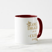 Mug Sassy Gold Typography with Floral Bows (Devant droit)