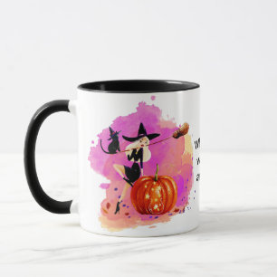 Mug Sassy Halloween sorcière avec chat