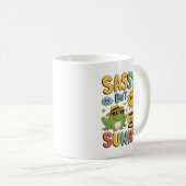 Mug Sassy Mais Ensoleillé - Drôle Frog été (Devant droit)