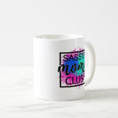 Mug Sassy moms club coloré humour (Devant droit)