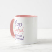 Mug Sassy "Nap Queen" Pastel Typography (Devant gauche)