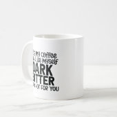 Mug sassy sarcasme typographie noire (Devant gauche)
