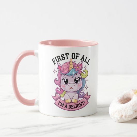 Mug Sassy sulky licorn (Avec donut)