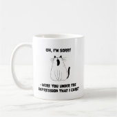 Mug Sassy Yawning Chat Attitude Sarcastique Humour drô (Gauche)