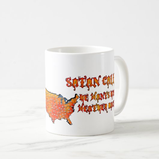 Mug Satan appelé vague de chaleur 2011 (Devant droit)