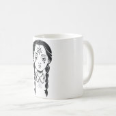 Mug Satanic Goth Punk fille diable Déplaisant Pentagra (Devant droit)
