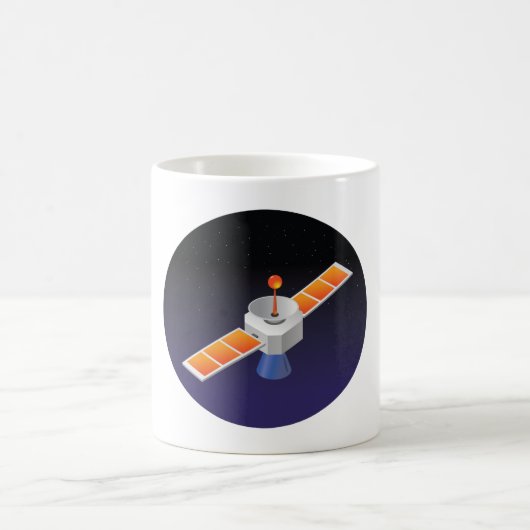 Mug Satellite dans l'espace (Centre)