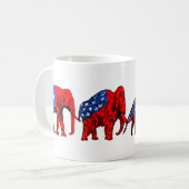 Mug Satire Anti-Républicaine de l'évolution Anti-GOP (Devant gauche)