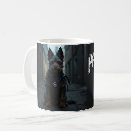 Mug Satirique La Parodie Pawnisher Vigilante Terrier (Devant gauche)