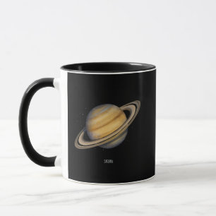 Mug Saturne artistique avec anneaux vibrants